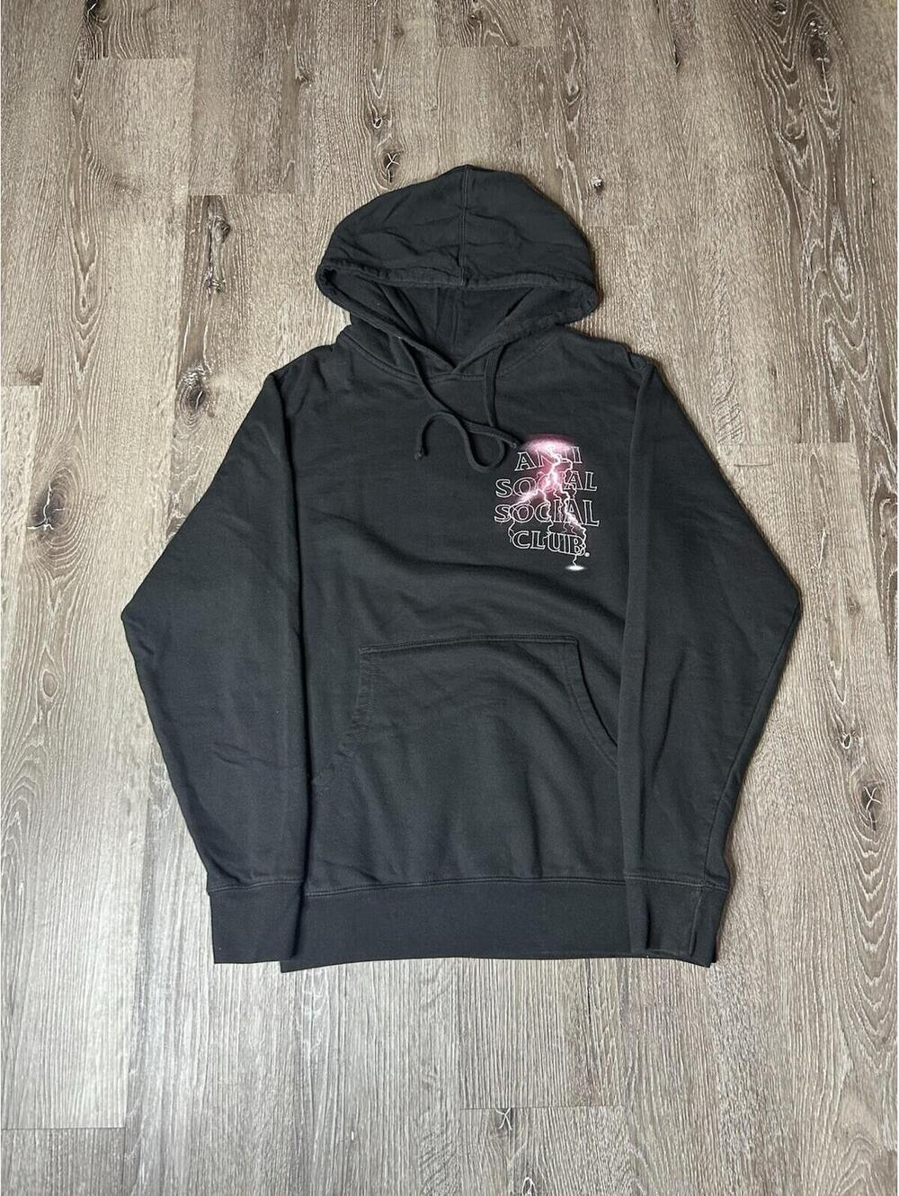 Anti Social Social Club Lightning Graphic Hoodie  Size Small